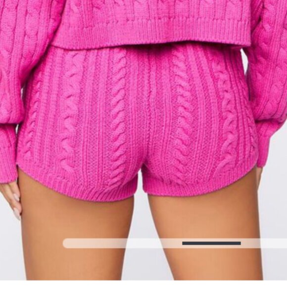 Forever 21 Crochet Booty Shorts size Medium Pink - Picture 2 of 8